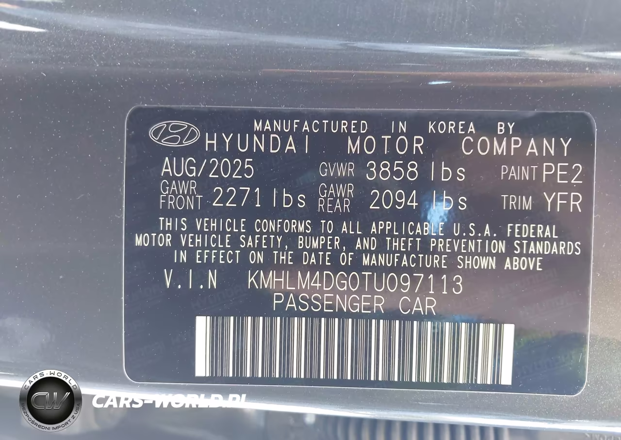 2026 Hyundai Elantra Sel Sport VIN:KMHLM4DG0TU097113 - 9