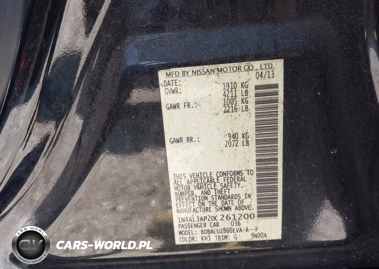 2013 Nissan Altima 2.5 Sv VIN:1N4AL3AP2DC261200 - 9