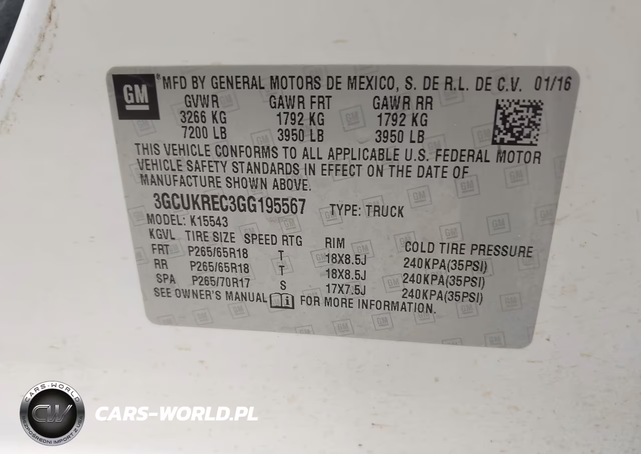 2016 Chevrolet Silverado 1500 2Lt VIN:3GCUKREC3GG195567 - 9