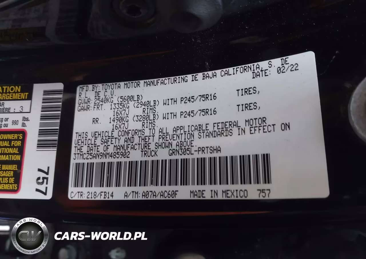 2022 Toyota Tacoma Sr V6 VIN:3TMCZ5AN9NM485902 - 9
