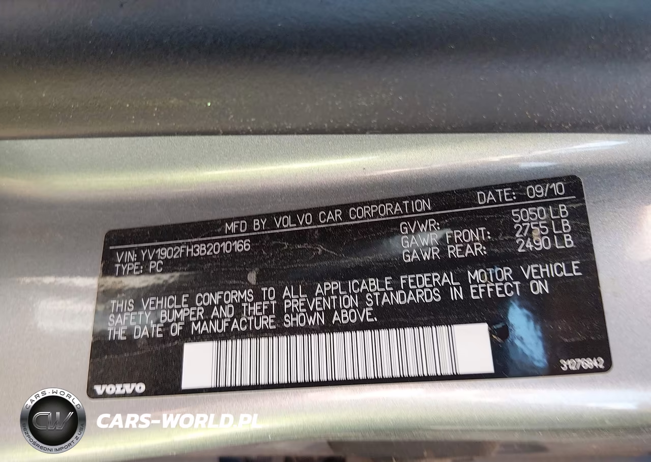 2011 Volvo S60 T6 VIN:YV1902FH3B2010166 - 9