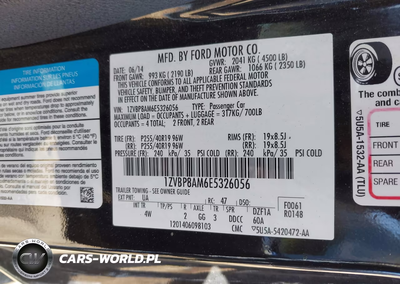 2014 Ford Mustang V6 Premium VIN:1ZVBP8AM6E5326056 - 9