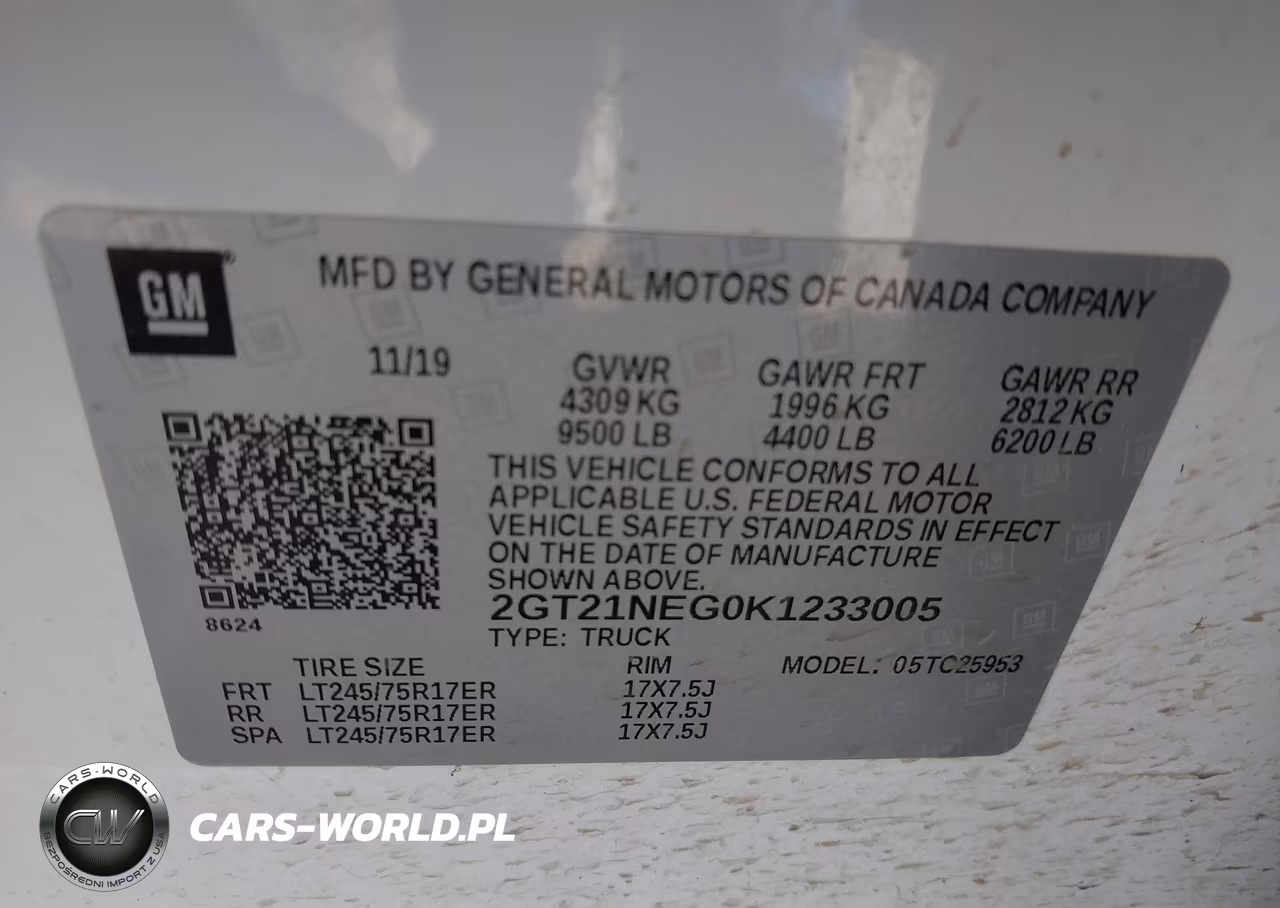 2019 GMC Sierra 2500Hd VIN:2GT21NEG0K1233005 - 9