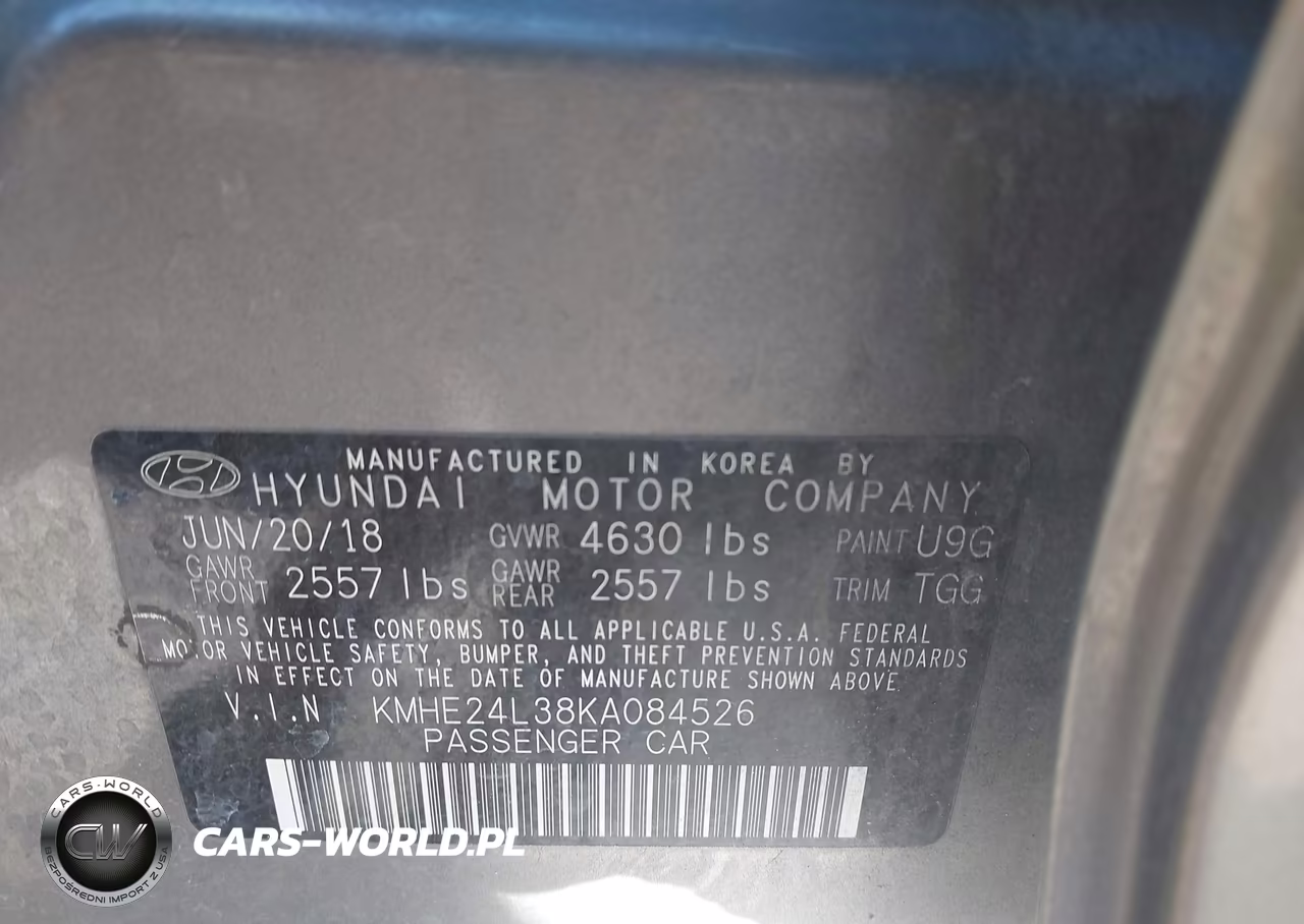 2019 Hyundai Sonata Hybrid Se VIN:KMHE24L38KA084526 - 9