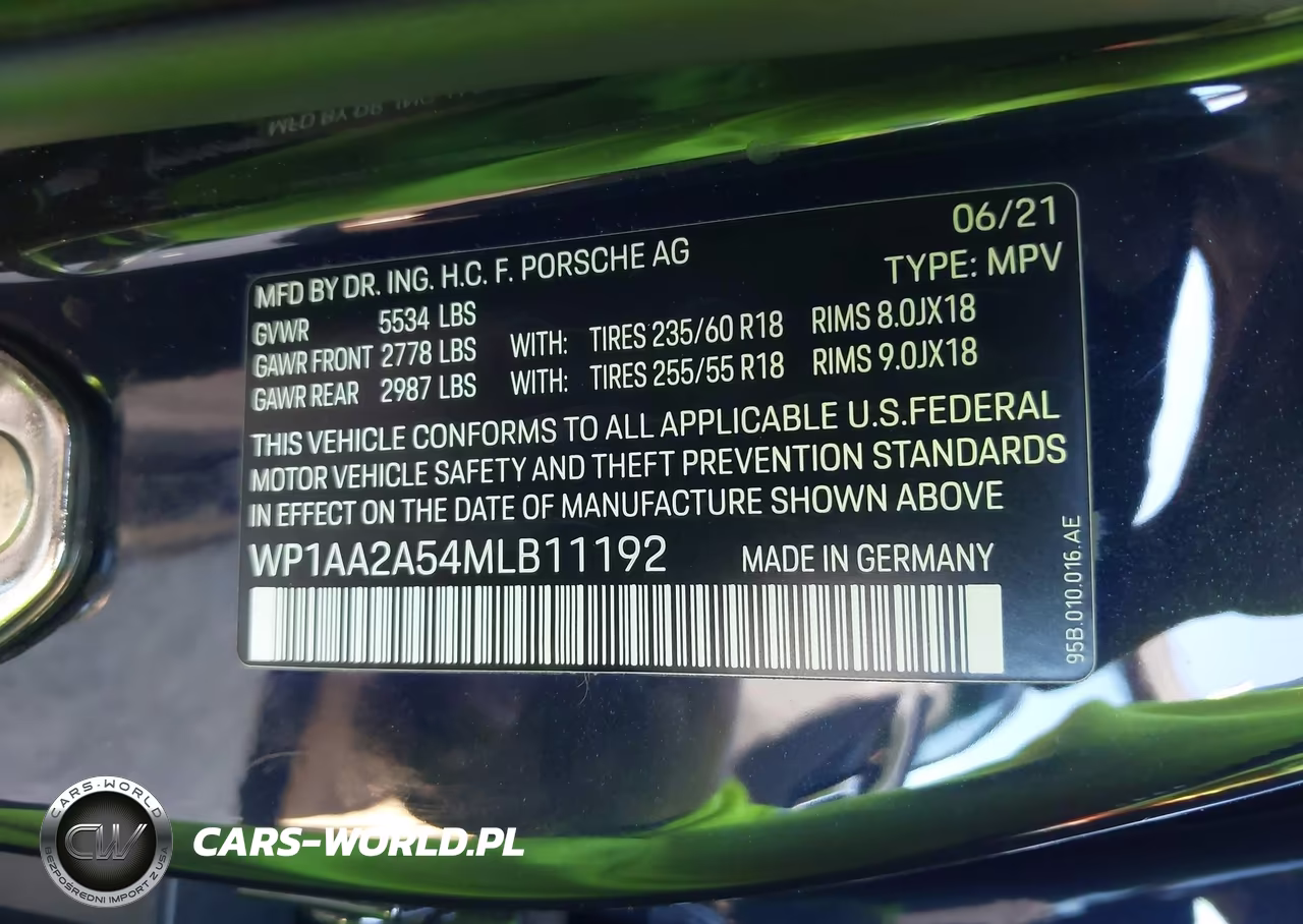 2021 Porsche Macan VIN:WP1AA2A54MLB11192 - 9