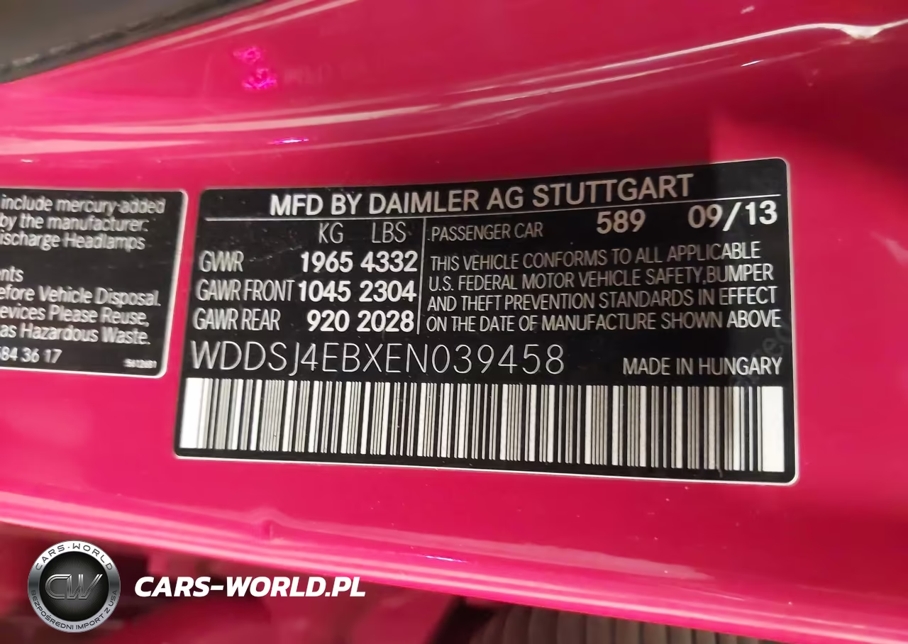 2014 Mercedes-Benz Cla 250 VIN:WDDSJ4EBXEN039458 - 9