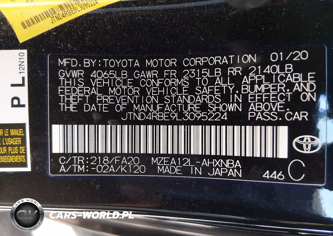 2020 Toyota Corolla Se VIN:JTND4RBE9L3095224 - 9