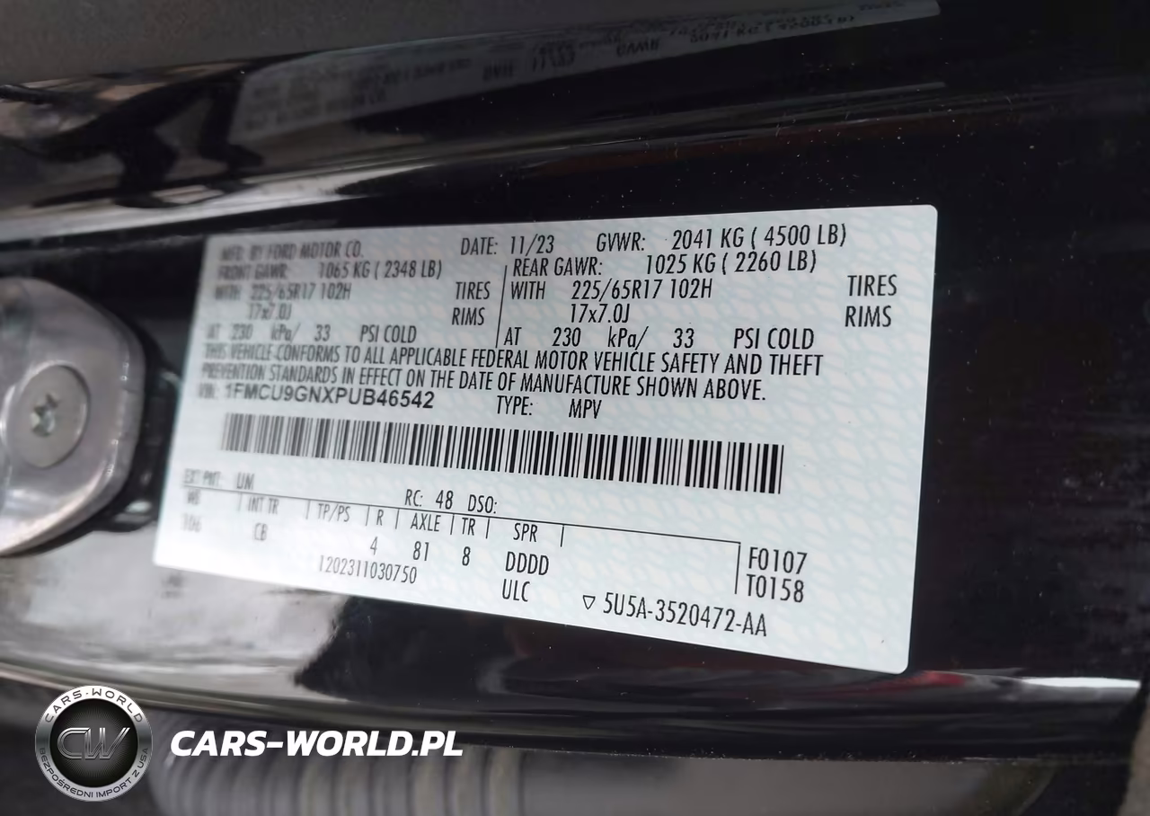 2023 Ford Escape Active VIN:1FMCU9GNXPUB46542 - 9