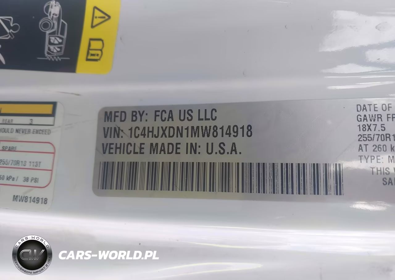 2021 Jeep Wrangler Unlimited Sport Altitude 4X4 VIN:1C4HJXDN1MW814918 - 9