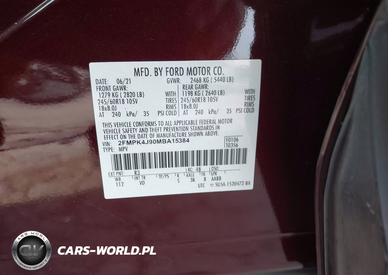 2021 Ford Edge Sel VIN:2FMPK4J90MBA15384 - 9