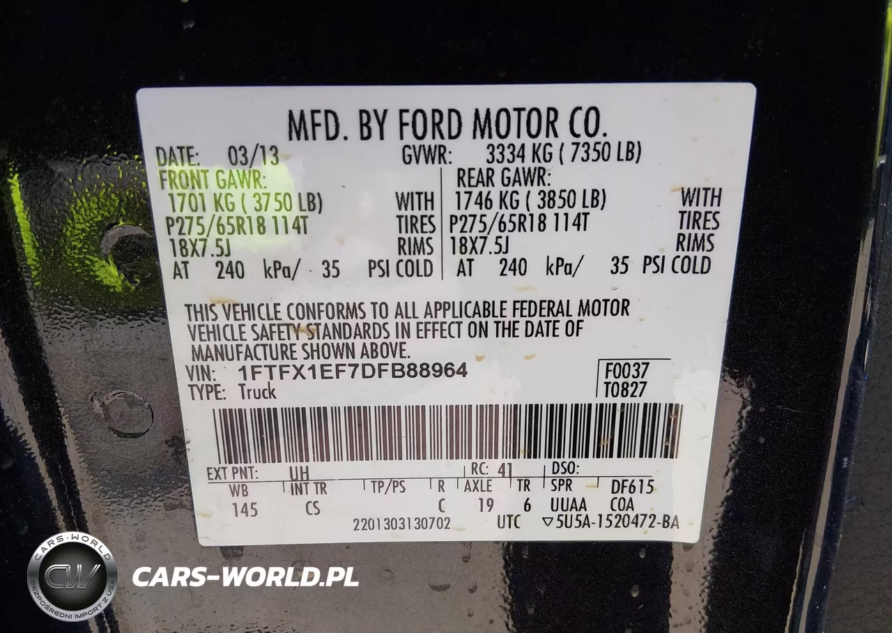 2013 Ford F-150 Stx VIN:1FTFX1EF7DFB88964 - 9