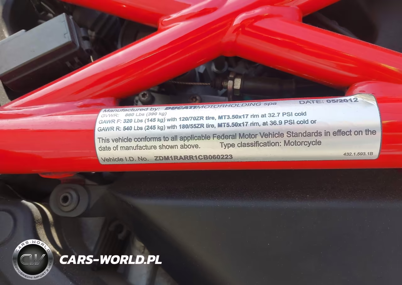 2012 Ducati Monster 1110 VIN:ZDM1RARR1CB060223 - 10