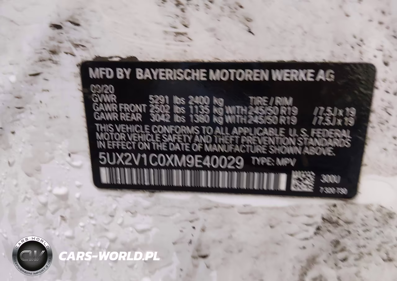 2021 BMW X4 xDrive30I VIN:5UX2V1C0XM9E40029 - 9