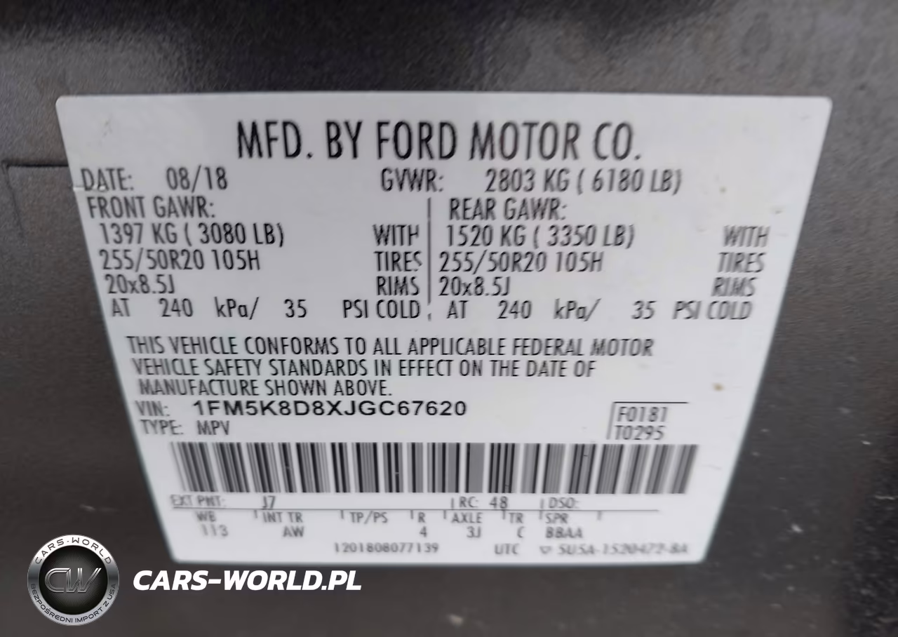 2018 Ford Explorer Xlt VIN:1FM5K8D8XJGC67620 - 9