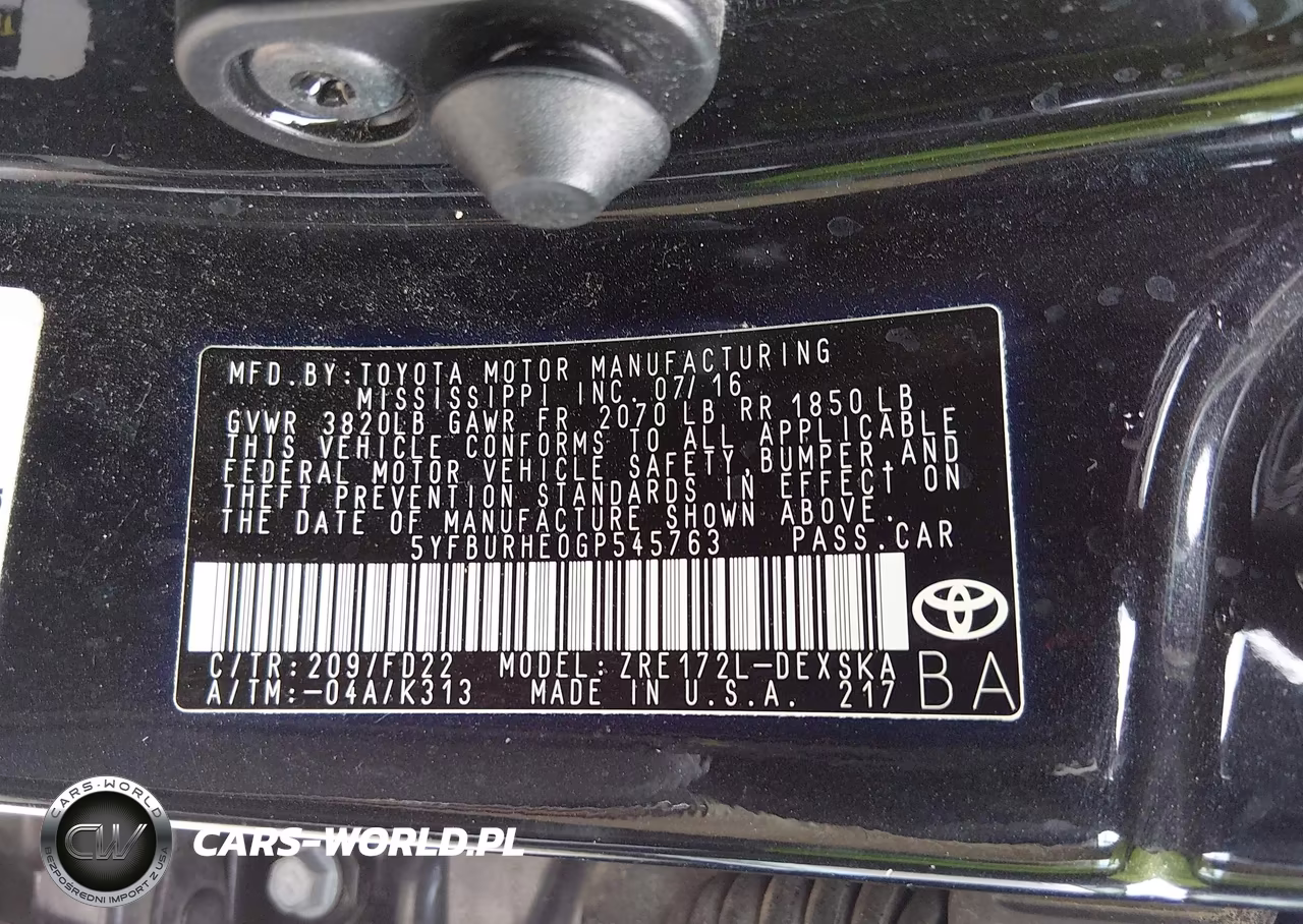 2016 Toyota Corolla S VIN:5YFBURHE0GP545763 - 9