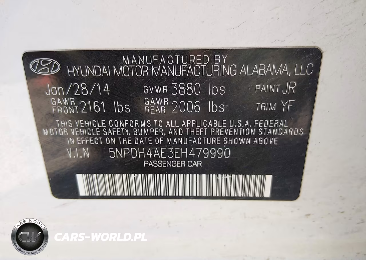 2014 Hyundai Elantra Se VIN:5NPDH4AE3EH479990 - 9