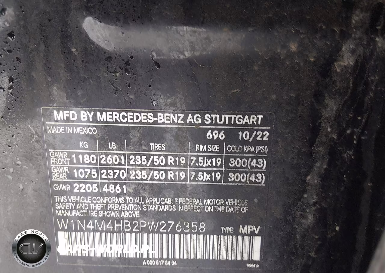 2023 Mercedes-Benz Glb 250 4Matic VIN:W1N4M4HB2PW276358 - 9