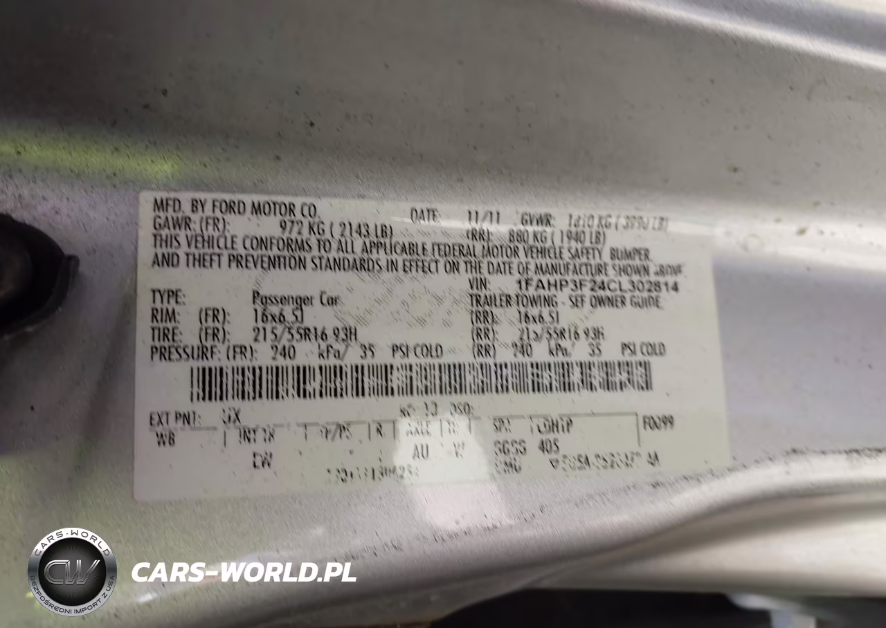 2012 Ford Focus Se VIN:1FAHP3F24CL302814 - 9