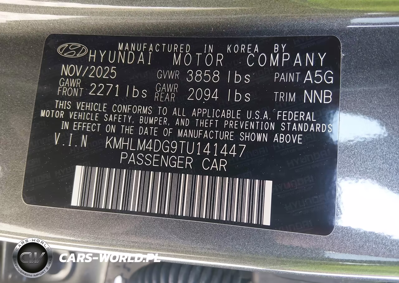 2026 Hyundai Elantra Sel Sport VIN:KMHLM4DG9TU141447 - 9