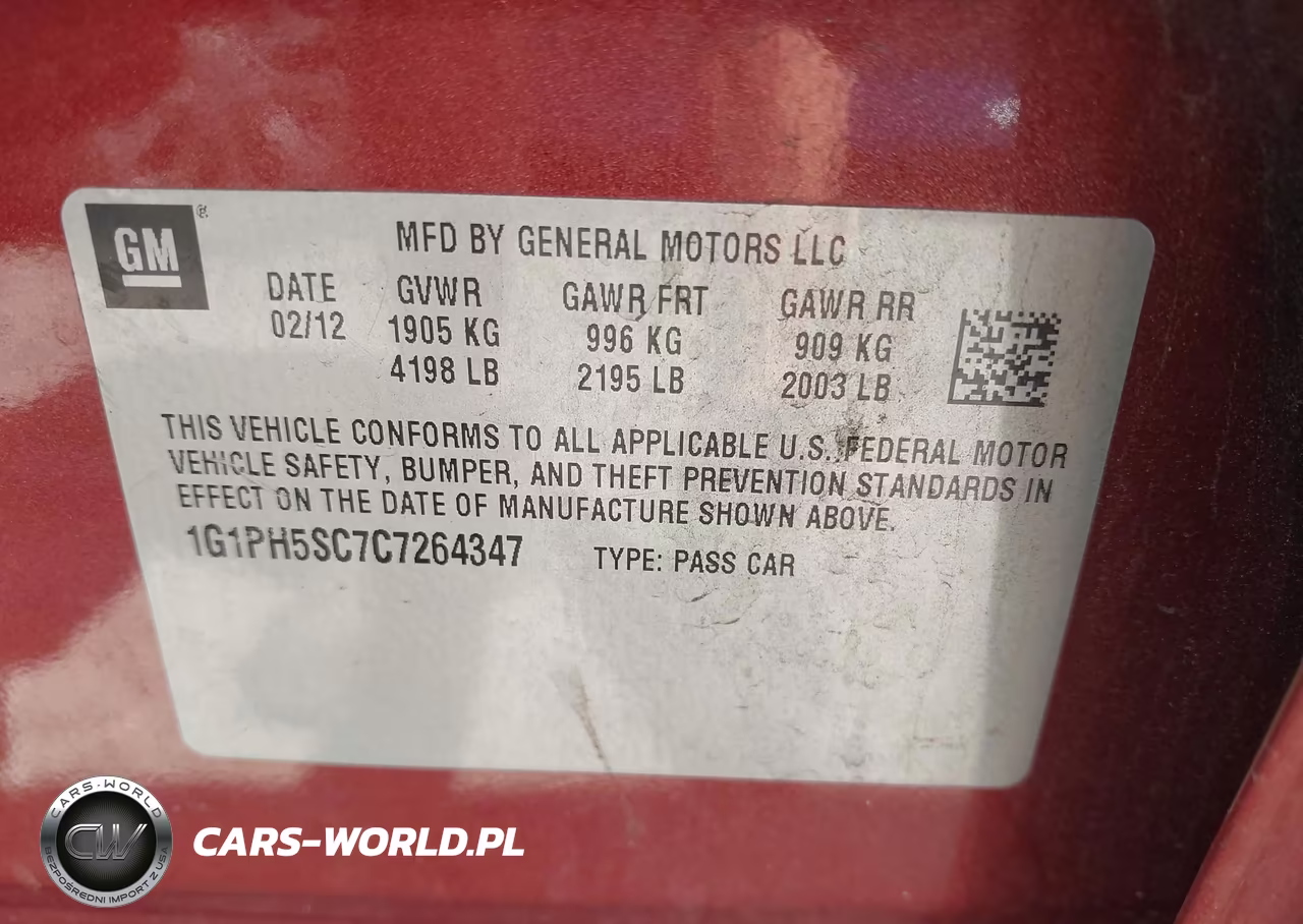 2012 Chevrolet Cruze Ltz VIN:1G1PH5SC7C7264347 - 9