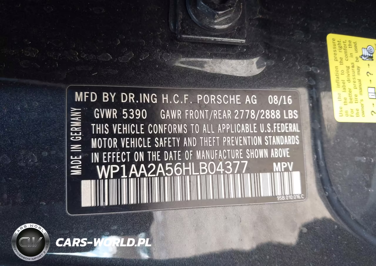 2017 Porsche Macan VIN:WP1AA2A56HLB04377 - 9