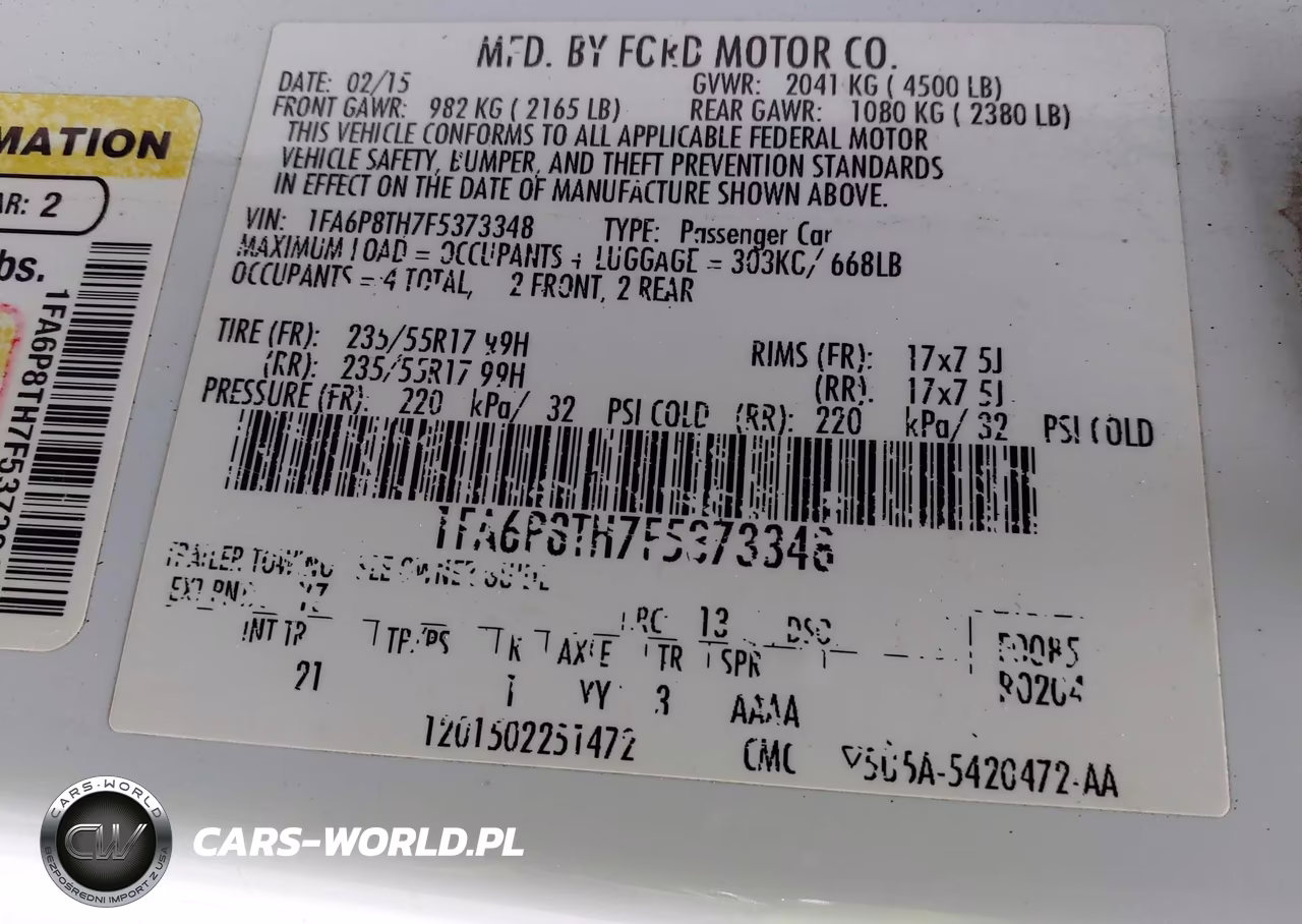 2015 Ford Mustang Ecoboost VIN:1FA6P8TH7F5373348 - 9
