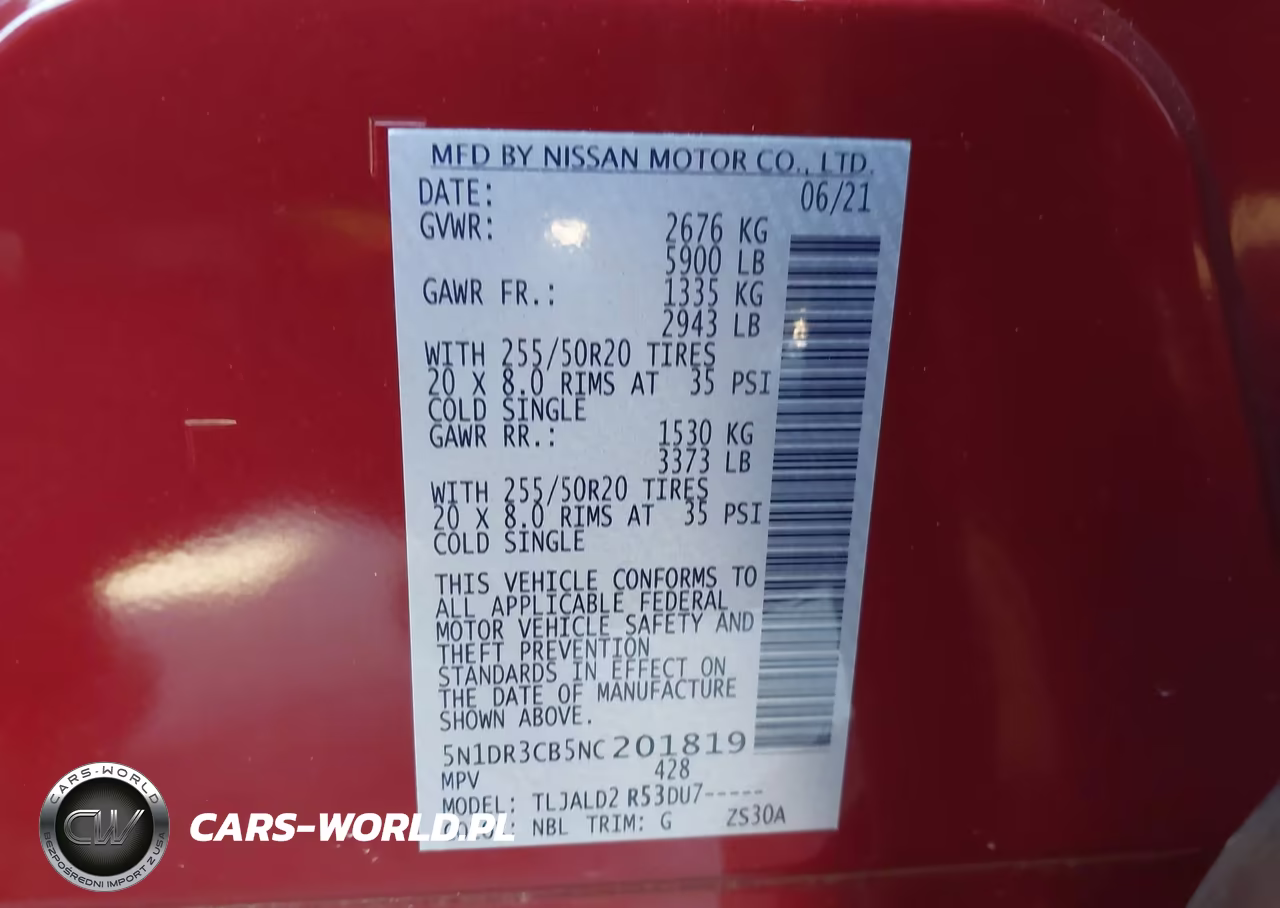 2022 Nissan Pathfinder Sl 2Wd VIN:5N1DR3CB5NC201819 - 9