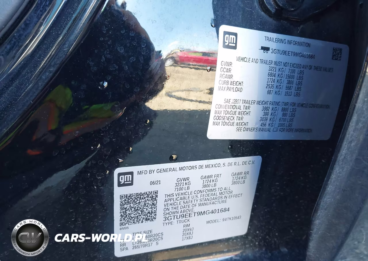 2021 GMC Sierra 1500 4Wd Short Box At4 VIN:3GTU9EET9MG401684 - 9