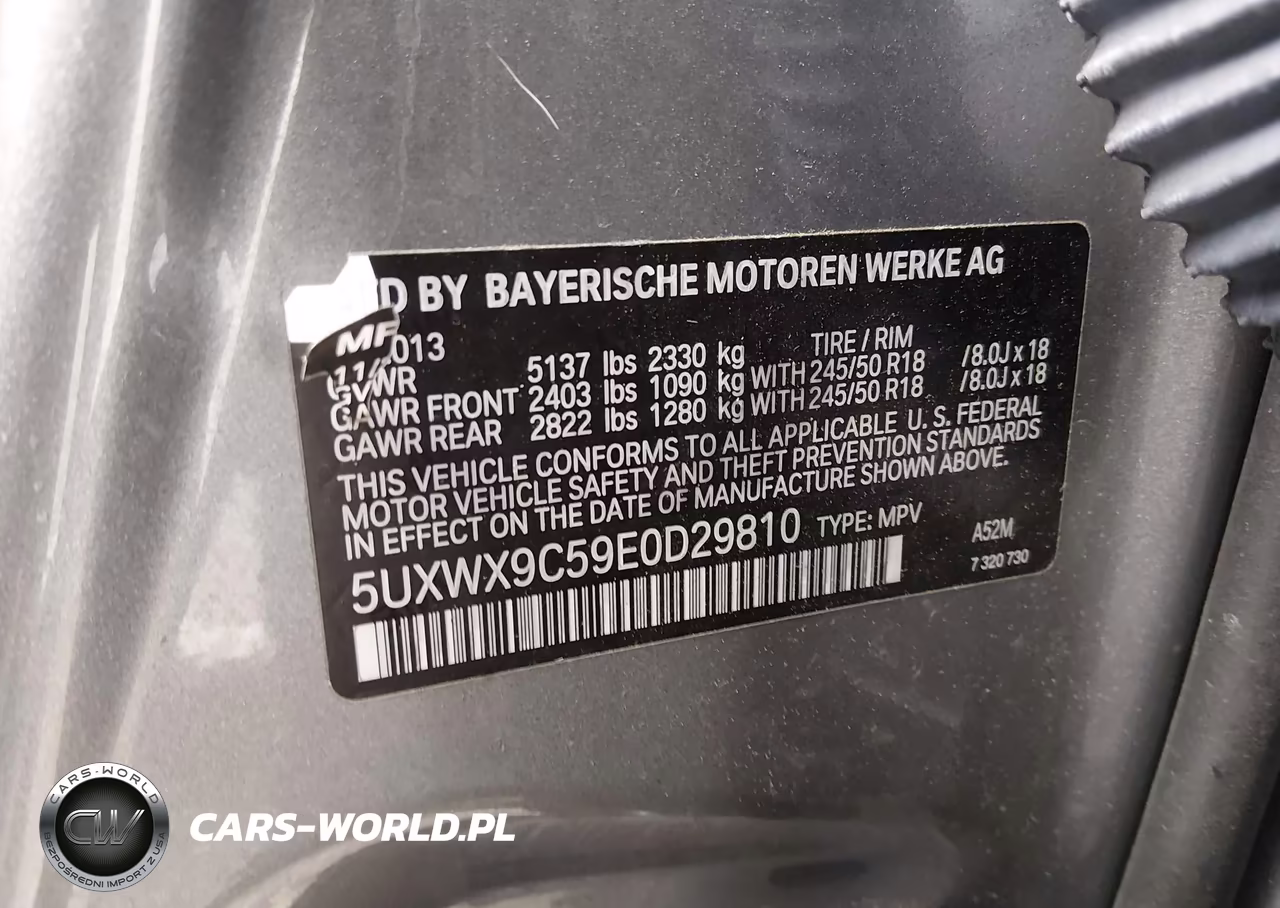 2014 BMW X3 xDrive28I VIN:5UXWX9C59E0D29810 - 9