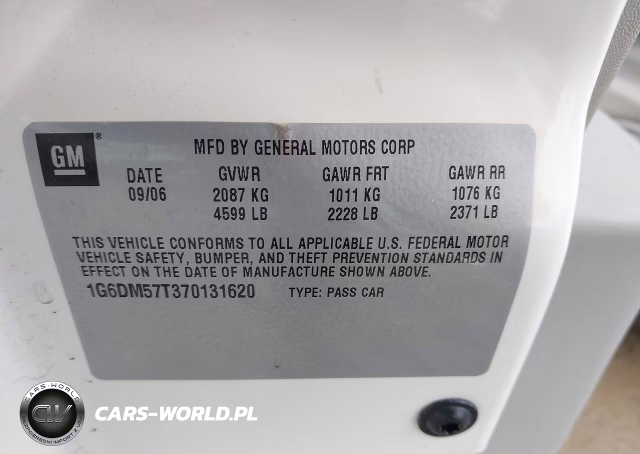 2007 Cadillac Cts Standard VIN:1G6DM57T370131620 - 9