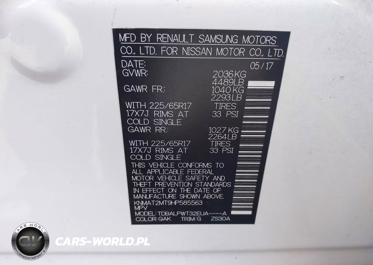 2017 Nissan Rogue S VIN:KNMAT2MT9HP585563 - 9