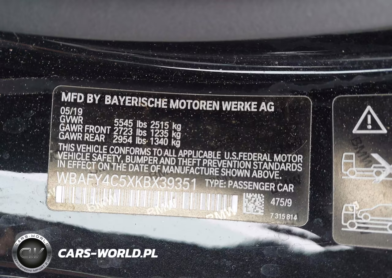 2019 BMW M850I xDrive VIN:WBAFY4C5XKBX39351 - 9