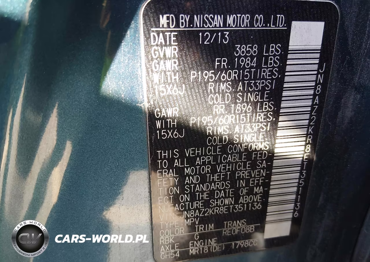 2014 Nissan Cube 1.8 S VIN:JN8AZ2KR8ET351136 - 9