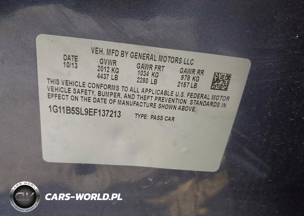 2014 Chevrolet Malibu 1Ls VIN:1G11B5SL9EF137213 - 9
