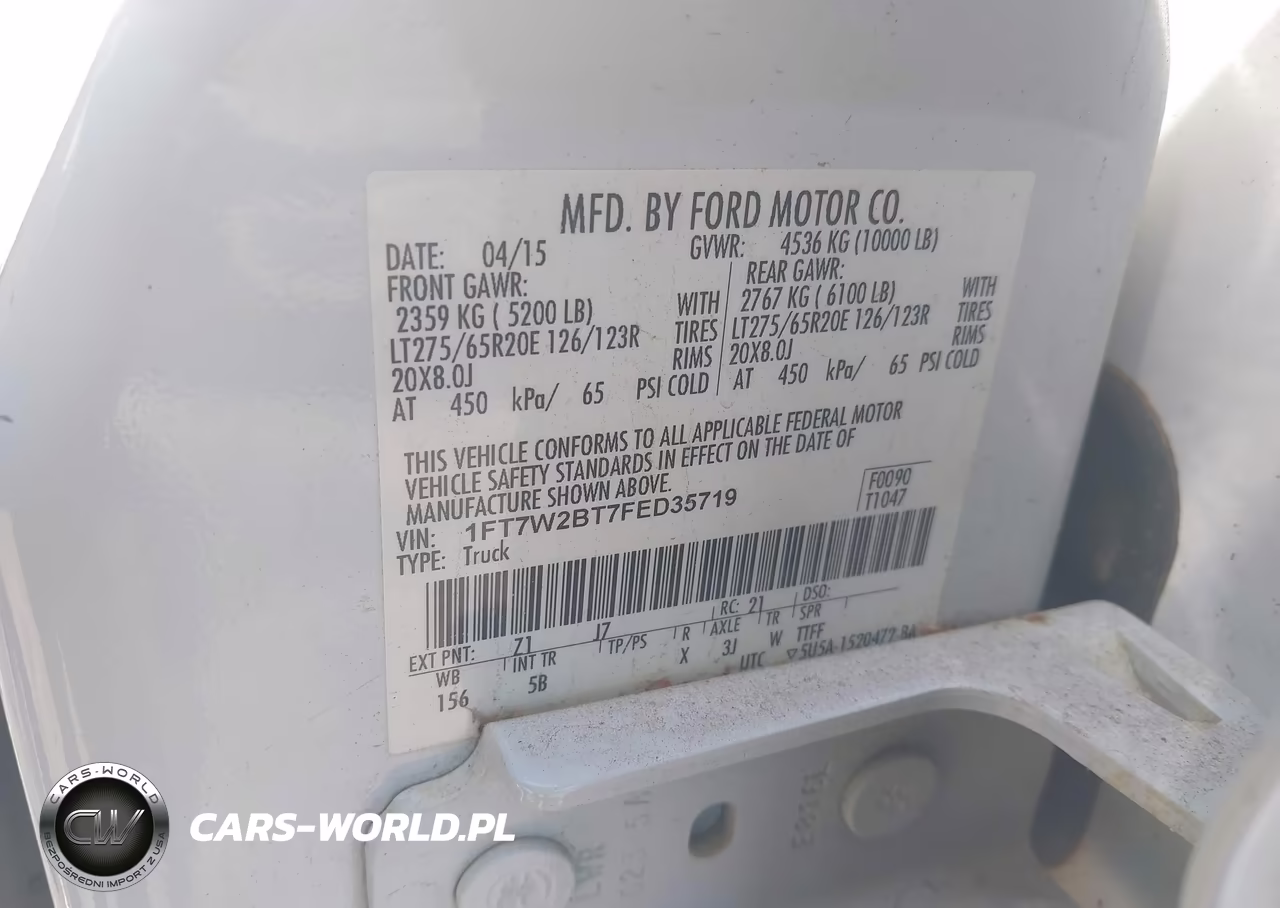 2015 Ford F-250 Lariat VIN:1FT7W2BT7FED35719 - 9