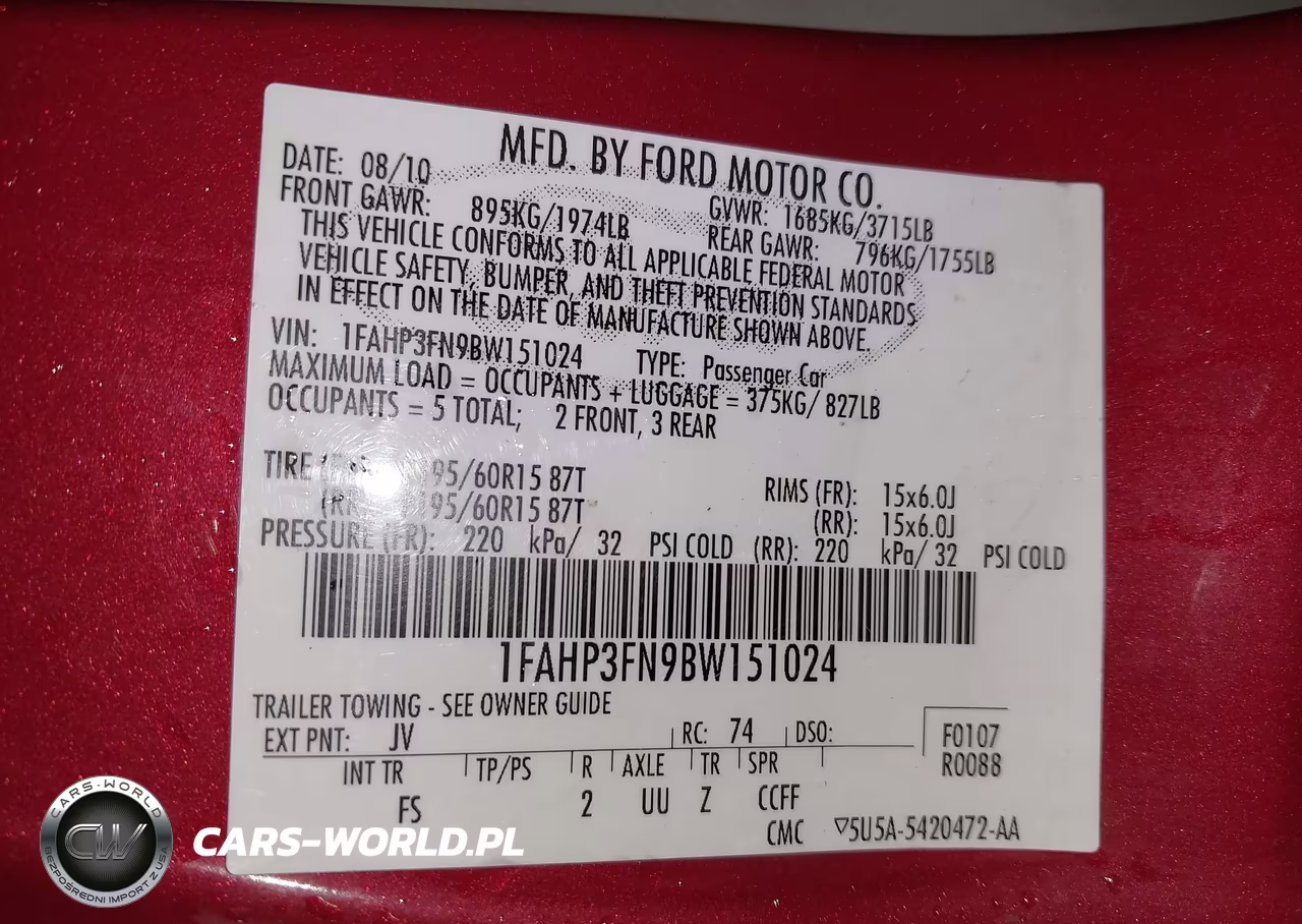 2011 Ford Focus Se VIN:1FAHP3FN9BW151024 - 9