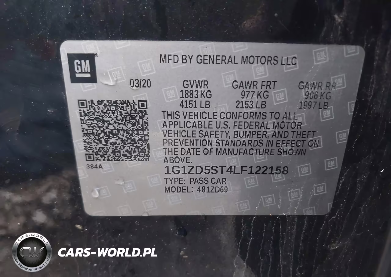 2020 Chevrolet Malibu Fwd Lt VIN:1G1ZD5ST4LF122158 - 9