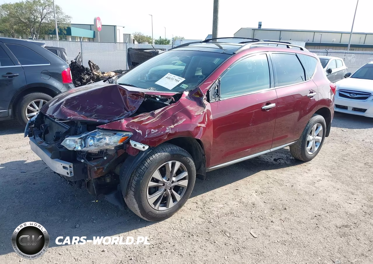 2010 Nissan Murano Sl VIN:JN8AZ1MW8AW113972 - 2