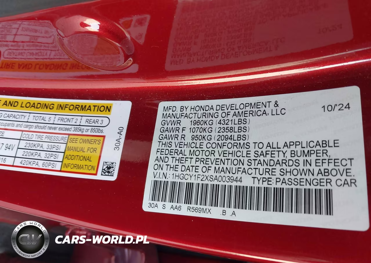2025 Honda Accord Lx VIN:1HGCY1F2XSA003944 - 9