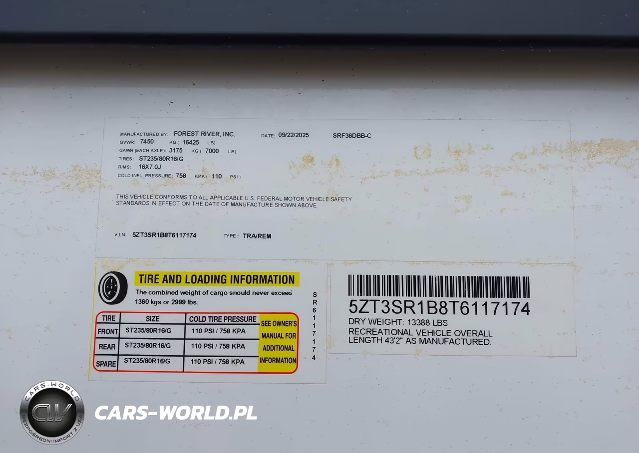 2026 Forest River Sabre 36Dbb VIN:5ZT3SR1B8T6117174 - 9