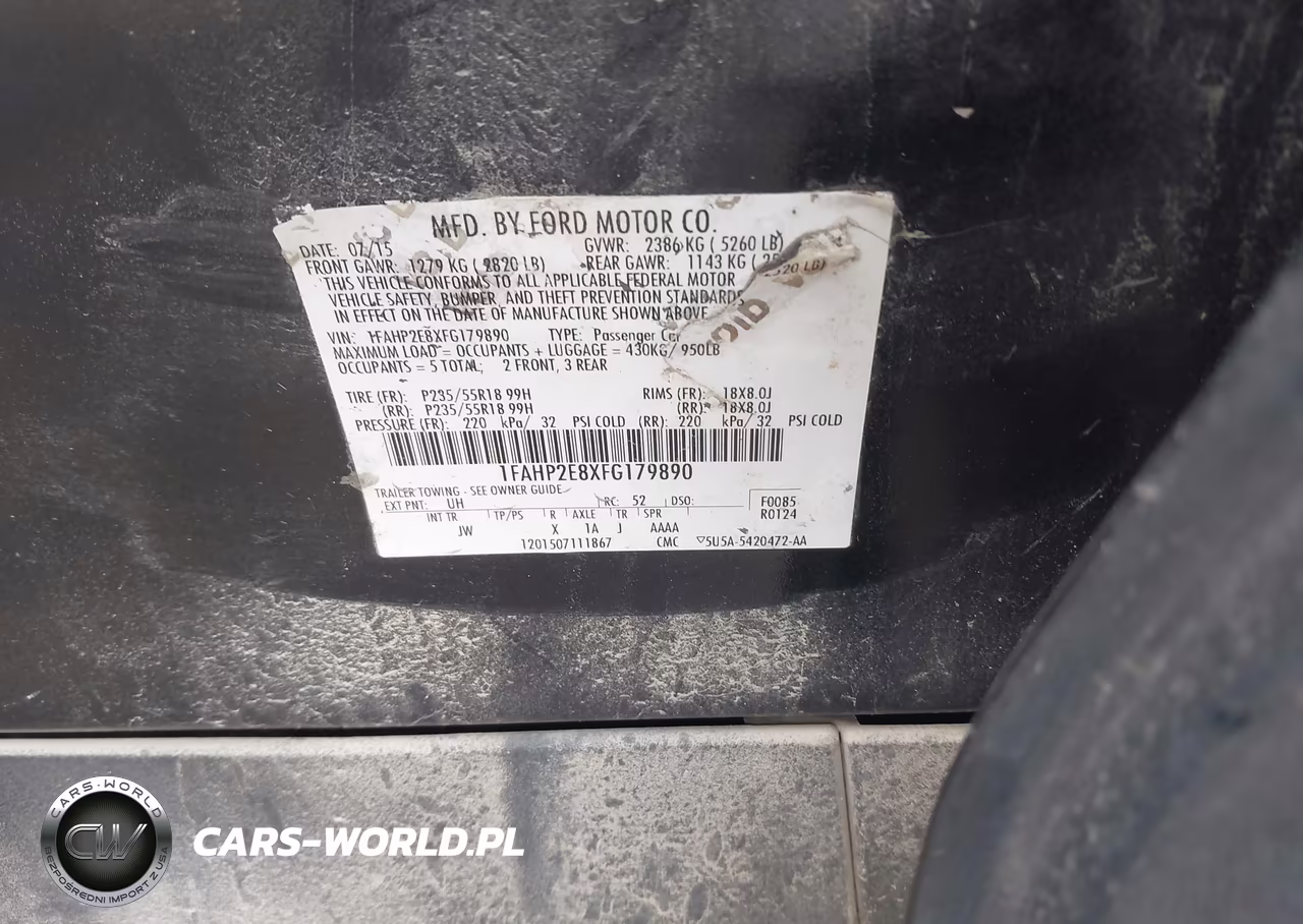 2015 Ford Taurus Sel VIN:1FAHP2E8XFG179890 - 9