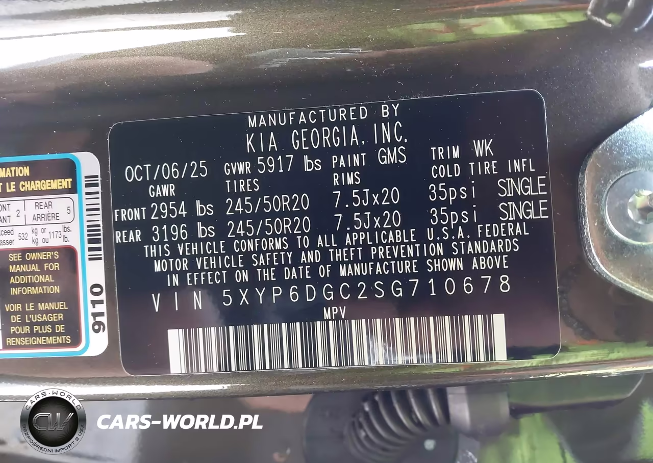 2025 Kia Telluride S VIN:5XYP6DGC2SG710678 - 9