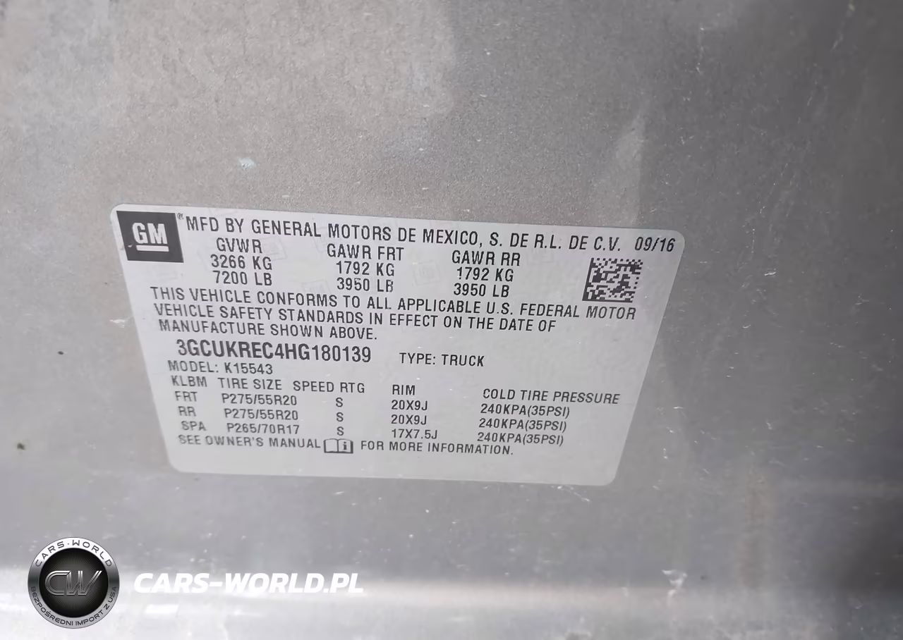 2017 Chevrolet Silverado 1500 2Lt VIN:3GCUKREC4HG180139 - 9