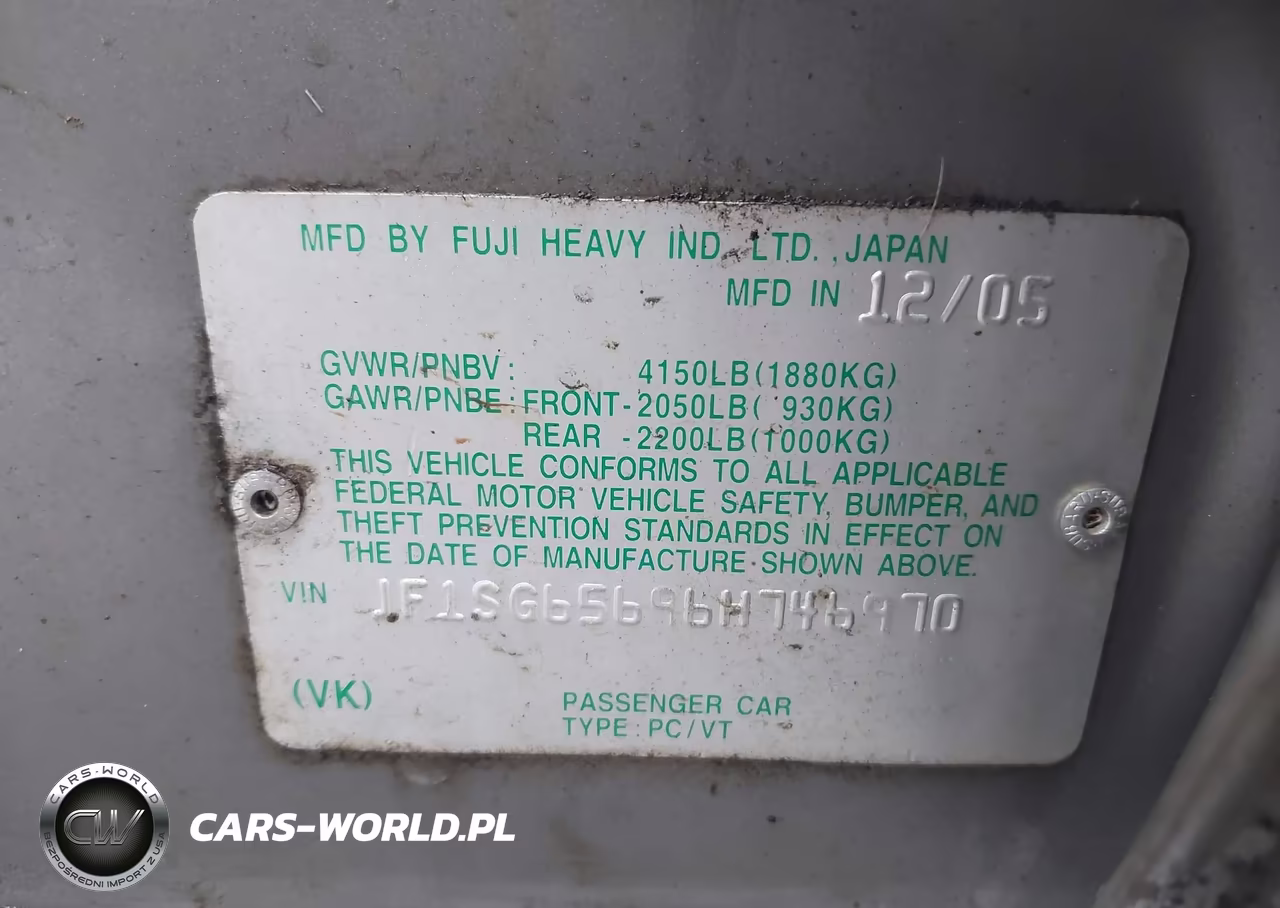 2006 Subaru Forester 2.5X VIN:JF1SG65696H746970 - 9