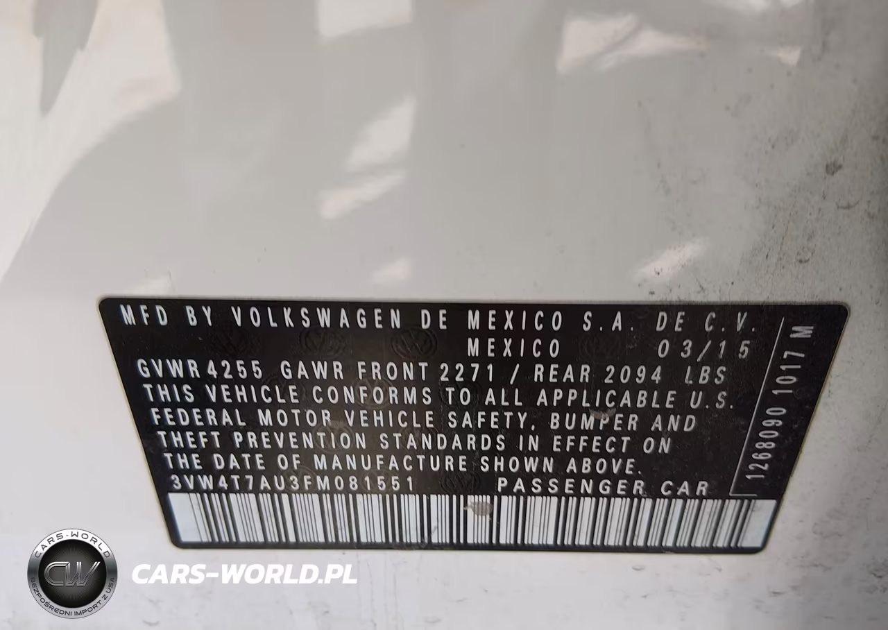 2015 Volkswagen Golf Gti 2.0T Se 4-Door VIN:3VW4T7AU3FM081551 - 9