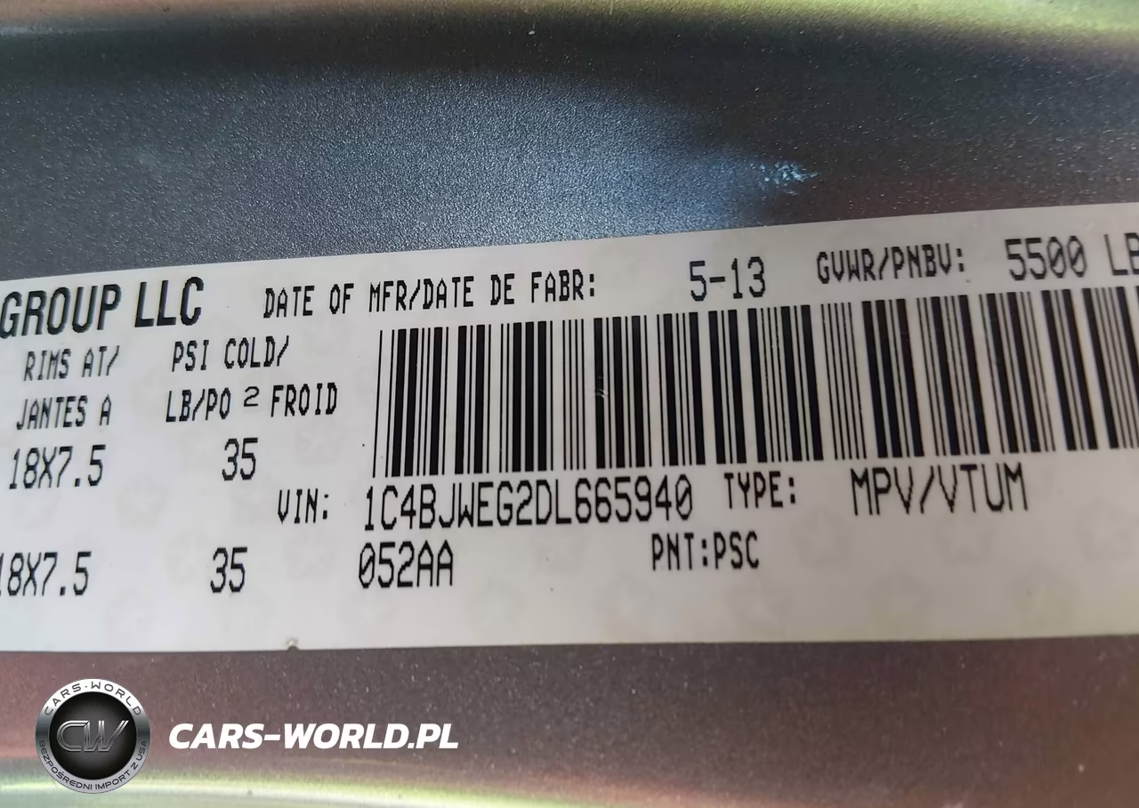 2013 Jeep Wrangler Unlimited Sahara VIN:1C4BJWEG2DL665940 - 9