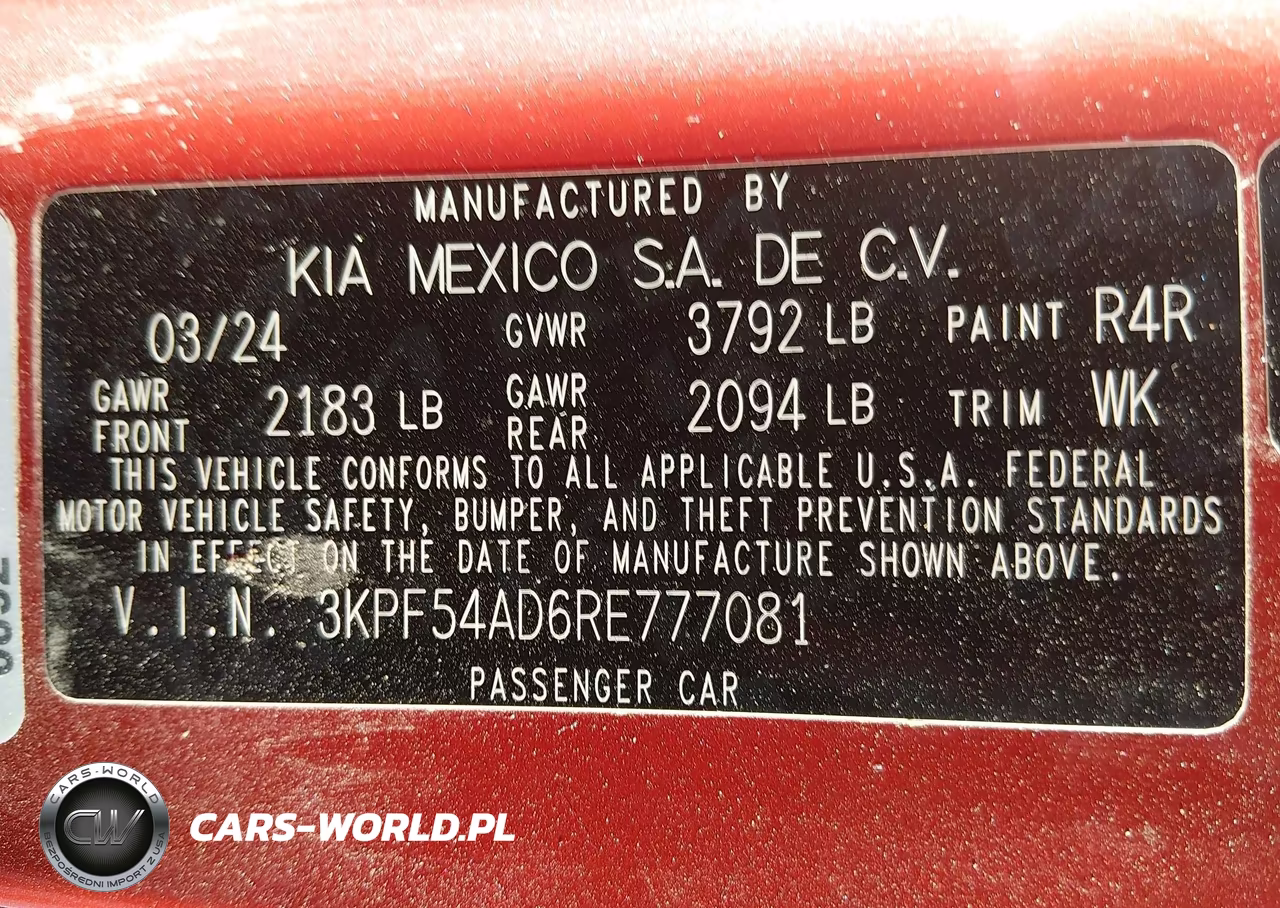 2024 Kia Forte Gt-Line VIN:3KPF54AD6RE777081 - 9
