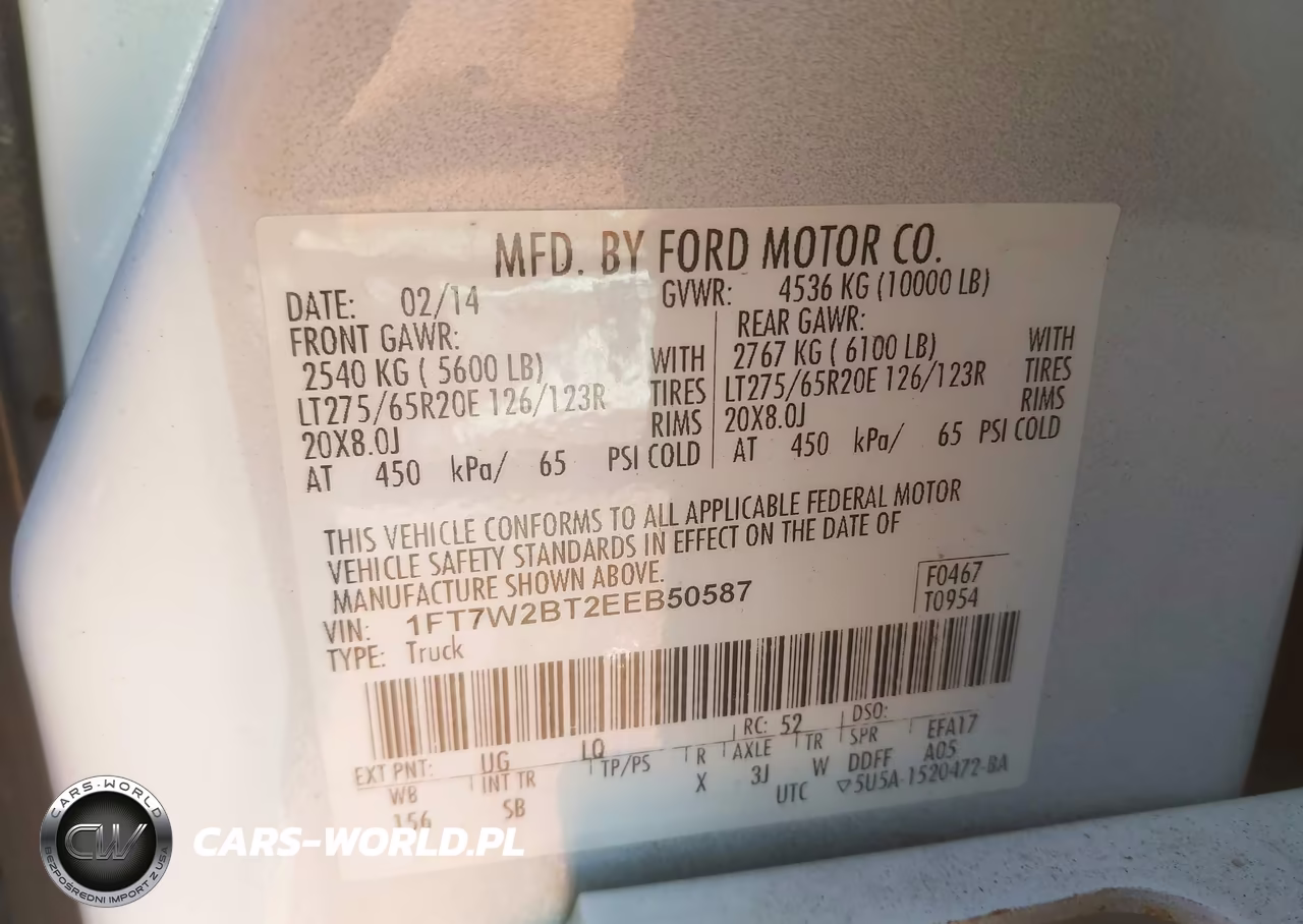 2014 Ford F-250 Lariat VIN:1FT7W2BT2EEB50587 - 9