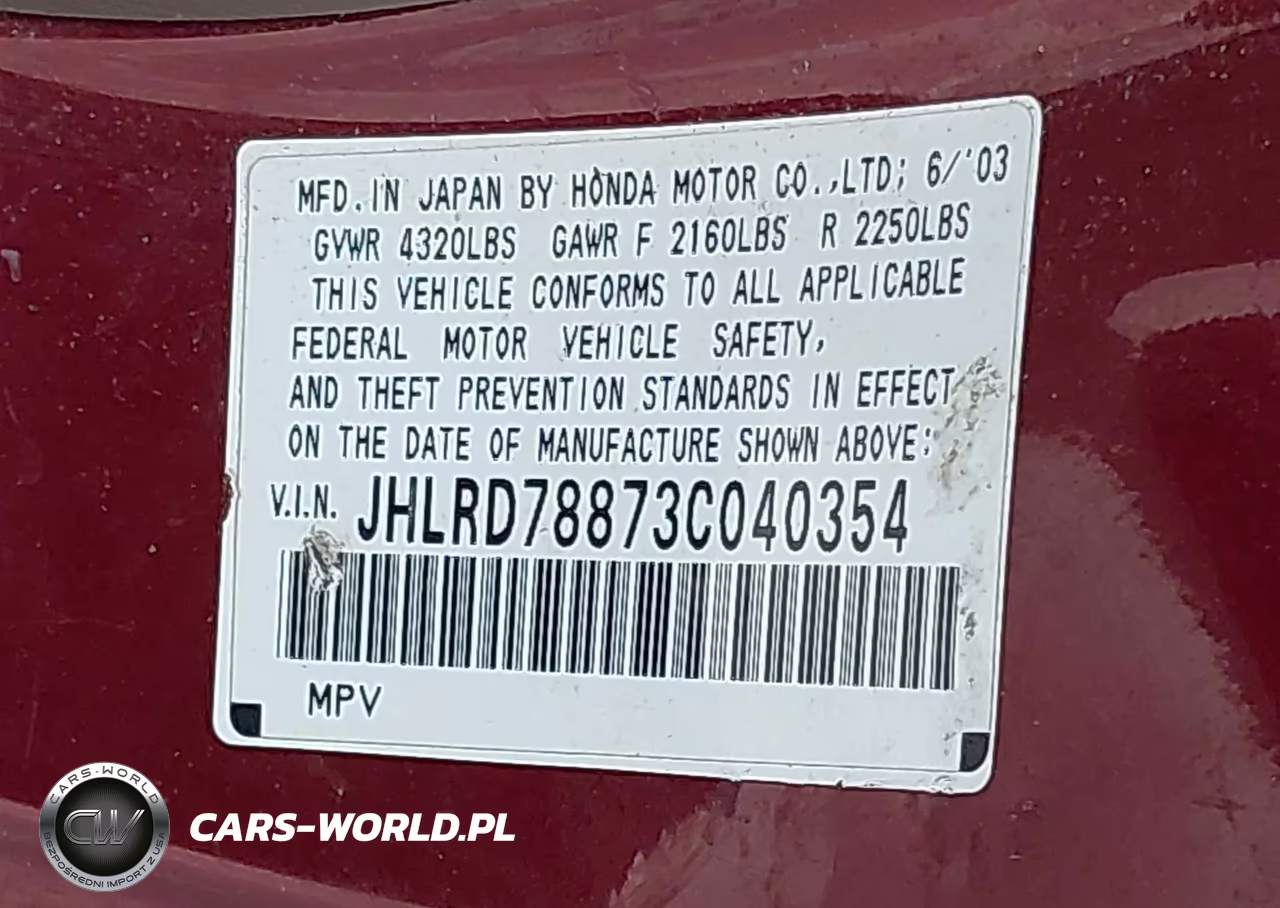 2003 Honda Cr-V Ex VIN:JHLRD78873C040354 - 17