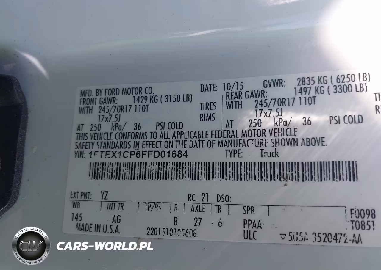 2015 Ford F150 Super Cab VIN:1FTEX1CP6FFD01684 - 9
